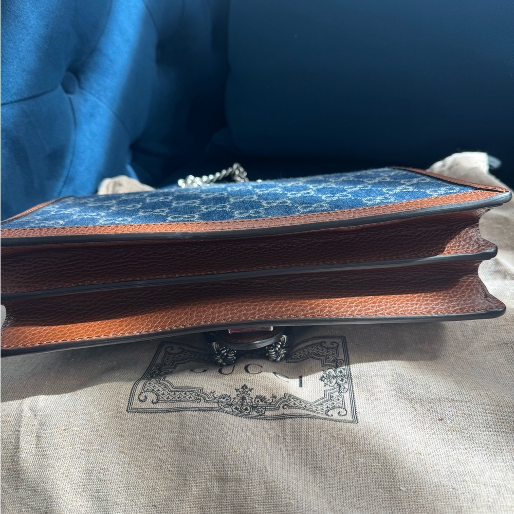 Gucci Denim and Brown Dionysus Bag - Picture 6 of 12